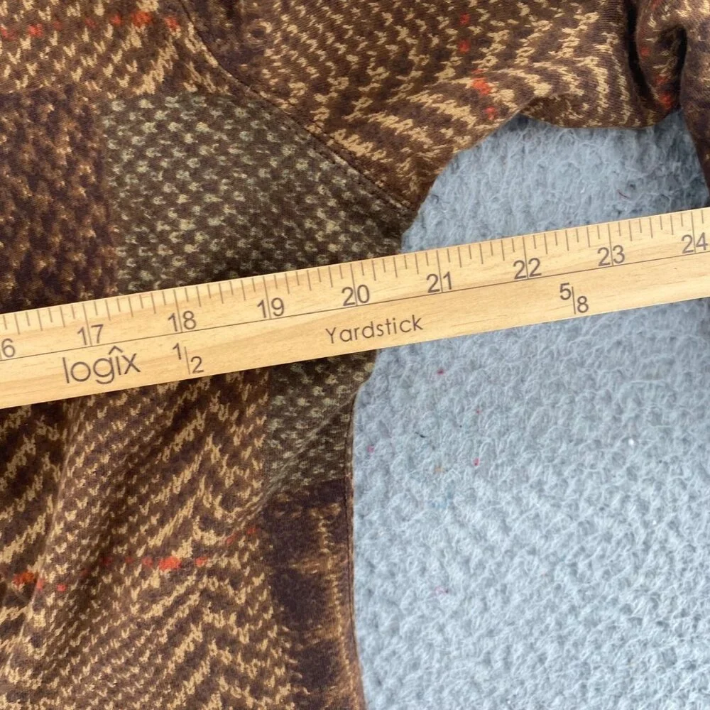 Lauren Ralph Lauren Jacket Womens Large Brown Mix Pattern Shawl Lapel Coatigan - Picture 7 of 9